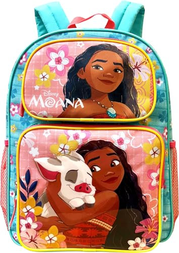 Fast Forward Kinder-Schulrucksäcke mit Disney-Lizenzprodukt, 40,6 cm, mit mehreren Taschen, Moana, Large, Cargo-Rucksäcke