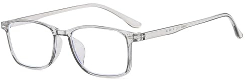 Suertree Blaulichtfilter Distanz Brille Leichte Kurzsichtige Brille Mode Myopia Brillen für Damen Herren Grau -1.0 Dioptrien