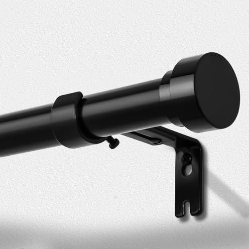 Tringle à rideaux extensible - 121-213 cm - Alliage d'aluminium - Diamètre : 25 mm - Charge maximale : 15 kg - Pour chambre à coucher, salon, porte coulissante en verre