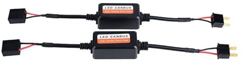 Autoyes H7 LED-Scheinwerferlampen-Decoder, Canbus-Decoder, Warnunterdrücker-Adapter mit Scheinwerferwiderständen, Anti-Flacker-Widerstand-Set für H7 LED-Scheinwerferlampen und Autoblinker (2 Stück)
