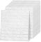 AllRight 30 Stück 3D Wandpaneele Selbstklebend Tapete Steinoptik Wandverkleidung 77 x 70 cm Wasserdicht Wall Panels Wandtattoos Küche Ziegelstein Wandaufkleber Wandplatten Weiß für Wanddeko