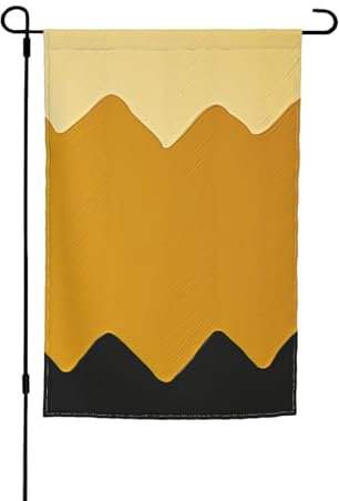 Bandiera da giardino 30,5 x 45,7 cm, doppia faccia primavera estate bandiera decorativa da cortile bandiera giallo senape piccola bandiera stagionale decorazione per esterni