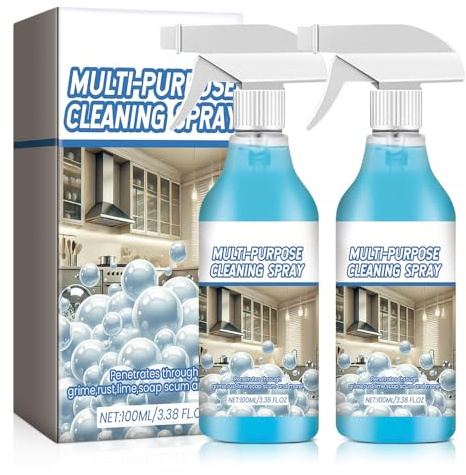 Limescale Remover, 2025 New Hg Limescale Remover, Bathroom Cleaner Spray, for Tiles, Bathroom, Kitchen Sink, Refrigerator, Shower and Window Stains (2, bule)