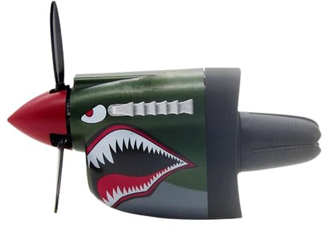 P-40 Kampfflugzeug Lüftungsdekoration | Fighter Auto-Lufterfrischer mit Spin-Propeller | Ikonisches Aviation Design Shark Fighters Armaturenbrett-Ornament | Flugzeug-Lufterfrischer, Auto-Lüftungsclips