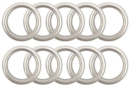 O - Ring aus Stahl, 10er Set, DIY Hunde-Leine/Hunde-Halsband, nichtrostend, Ideal mit Paracord 550, geschweißt, Farbe: silber matt
