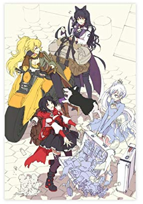 Anime-Poster RWBY JPG (2) auf Leinwand, Schlafzimmer, Dekoration, Sportlandschaft, Büro, Raumdekoration, Geschenk, 30 x 45 cm, ohne Rahmen, Anime-Poster RWBY jpg (2) 1