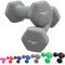 TOSANEO 2er Set Hanteln Neopren Kurzhanteln Gewichte für Gymnastik Aerobic Fitness Hantelset 2X 1,0kg bis 5,0kg Hantel 2X 3,0kg grau