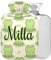 Niedlicher Frosch, individuelle Wärmflasche mit Bezug, 1 l, personalisierbar, kleiner Wärmbeutel zur Schmerzlinderung, Krämpfe, BPA-frei