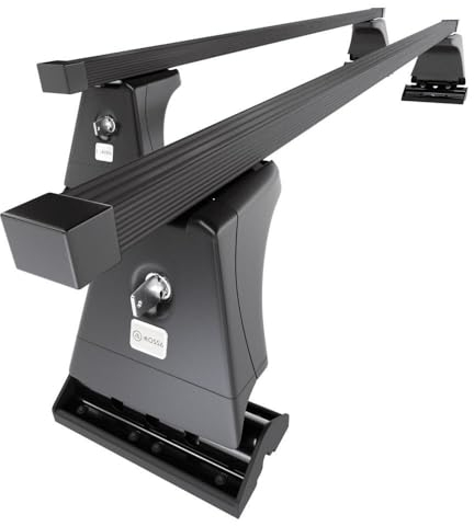 Mossa - Stahl-Dachträger kompatibel mit Mazda 6 mk I Limousine (2002-2007) - schwarz Dachträger Dachgepäckträger - Montagepunkte
