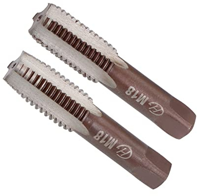 CoCud Handliches Gewindebohrer M18 x 2.5 Gewinde Metrisch Legierung | 1Paar, Gerät Stahl Schraube Anzapfen Kegel Böden Gewindebohrer, Für Maschine Gewinde Reparatur