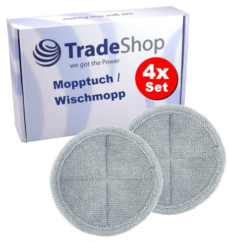4x Trade-Shop Ersatz Mopptuch/Wischlappen/Wischmopp für Dyson V6 V7 V8 V10 V11 DC58 DC59 DC62 Mopp-Bodendüse Akkusauger Staubsauger/Mikrofaser