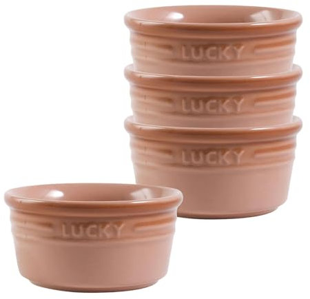 Ramekins Set, Creme Brulee Ramekins, Souffle Dish Oven Proof Dishes, Souffle Ramekins, Ramekins For Air Fryer-brown-Set of 4