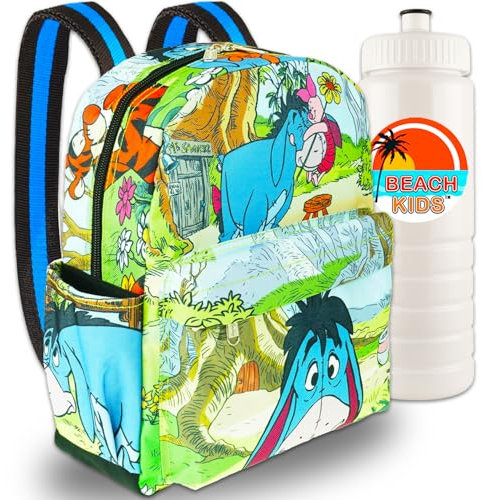 I-Aah Mini-Rucksack für Kinder, Set mit 30,5 cm Winnie Puuh Rucksack mit Fronttasche und Wasserflasche, Winnie Puuh's I-Aah Rucksack, I-Aah Mini Rucksack, Winnie the Pooh Mini Backpack, I-Aah Rucksack