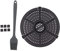 Grcfumo 16cm Fryer Replacement Grill Pan, Stainless Steel Crisper Plate Grill Plate, Air Fryers Crisper Plate with Brush for Kitchen and Restaurant