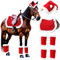 Weihnachtskostüm, Weihnachtskostüm Zubehör für , stehend Wraps Santa Hut Sattelunterlage Protektoren Reitsport Dekoration für Weihnachten