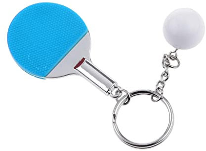 AWHAO Porte-clés en Forme de Balle de ping-Pong, Bleu
