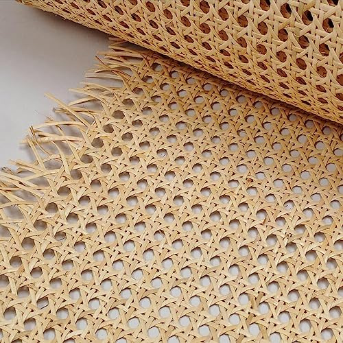 Ratan Rollo Mimbre Natural 35/40/45/50/60/65/70/75/80/85/90/100cm Anchura Tejidos Por Metro, Caña Correas Hoja de Malla Abierta Para Muebles, Silla, Cesta, Bricolaje(40cmx1m)
