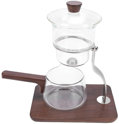 BONKZEBU Ensemble de Théière Magnétique en Verre Borosilicate, élégant, Séparation de L'eau pour les Amateurs de thé, Tasse d'équité de 350ml, 1 Ensemble
