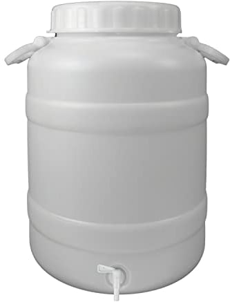 Oryx 8085540 Bidon Garrafa Plastico Alimentario Con Grifo y Boca Ancha 30 Litros
