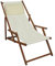 Deckchair weiß Liegestuhl klappbare Sonnenliege Gartenliege Holz Strandstuhl Gartenmöbel 10-303KH