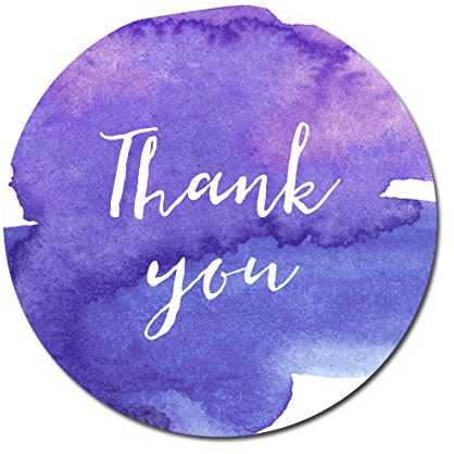 50 Sticker Thank you, Aufkleber thank you