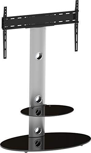 The Plasma Centre 39061 AVF Lugano Cantilever TV Stand for TVs up to 60 Inch - Silver