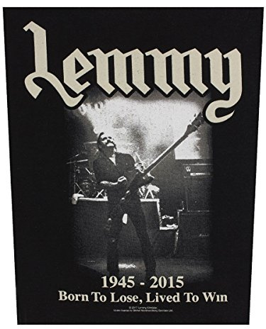 Motorhead Lemmy Lived To Win Black Back Patch