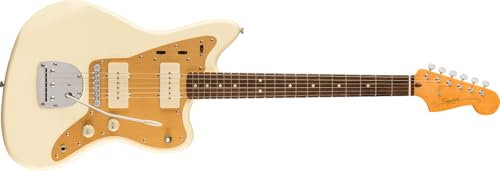 Squier J Mascis Jazzmaster IL Vintage White - E-Gitarre