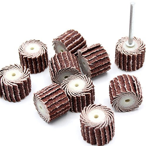 10 Stück Schleiffächer Fächerschleifer 17x15mm Körnung 240 für Dremel Proxxon Schleifer Zubehör Multifunktionswerkzeug