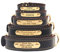 MJ-July Personalized Soft Genuine Leather Dog Collar Custom ID Dog Collar with Engraved Nameplate Brown M