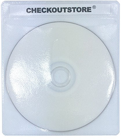 CheckOutStore (400 PREMIUM CD Double-sided Storage Plastic Sleeve (White)