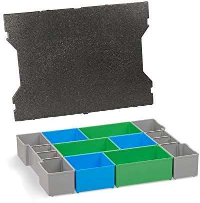 Aufbewahrung Schrauben | L-BOXX 102 G4 Insetboxen-Set | CD3 Einsätze mit Deckenpolster | Sortierboxen für Kleinteile | Aufbewahrungsbox Schrauben