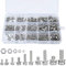 Loscrew M2 M2.5 M3 M4 M5(totaly 300pcs) Flat Cross Pan Head Screws and Hex Nuts Washer Assortment Kit for Machine Fastener