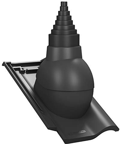 Antenadurchführung für Braas - Rubin 13V Dachziegel Antenadurchgang Dachdurchgang Dichtung (RAL 7021 - Anthrazit)