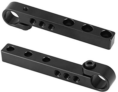 CAMVATE 106mm Cross Bar avec 15mm Single Rod Adaptateur pour Bricolage Camera Cage Rig (Une Paire)