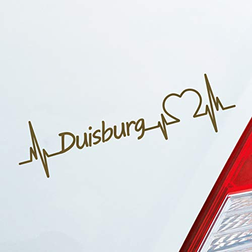 Hellweg Druckerei Auto Aufkleber Duisburg Herz Puls Stadt City Liebe Love ca. 19 x 5 cm