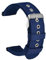ULLCHRO Unisex Nylon Armband mit Edelstahl Silberne Schnalle 20mm Navy Blau