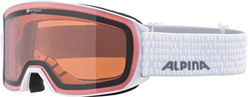 ALPINA NAKISKA Q - Verspiegelte, Kontrastverstärkende & Polarisierte OTG Skibrille Mit 100% UV-Schutz Für Erwachsene, white, One Size
