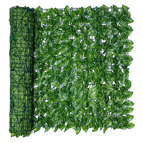 Trellis With Artificial Leaves, Artificial Ivy Leaf Hedge Fence,UV Fade Protection Privacy Hedging Wall Landscaping Garden Fence Balcony Screen,Fake Leaf Screen Home Garden Outdoor Indoor(0.5-3M)