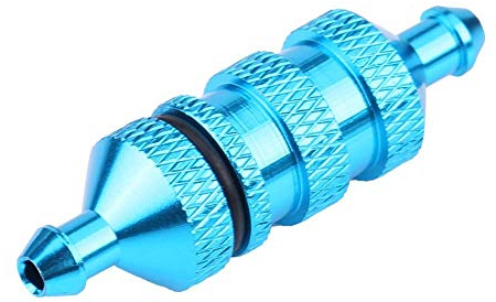 Filtro de Combustible de Aceite de Coche RC, Filtro de Combustible Nitro de Aceite de Aluminio de Aleación HSP para Coche Modelo RC a Escala 1/8 1/10(Azul)
