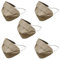 Green Blue 2-lagige Gesichtsmaske Atem Mundschutz Staubmaske Hygienemaske Wiederverwendbar Waschbar Streetwear 5-er Pack (Beige)