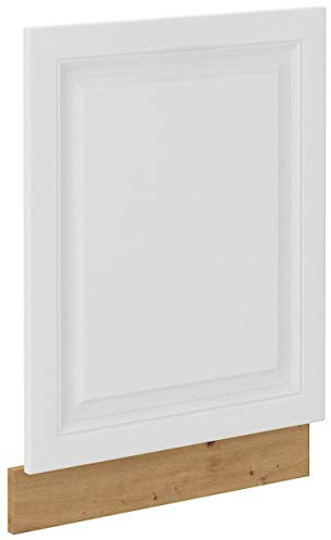 Kuechen-preisbombe Frontblende für integrierten Geschirrspüler 45 cm Stilo Weiß + Eiche Artisan