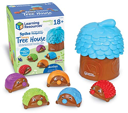Learning Resources Spike den feinmotorischen Igel, Sensorisches Baumhaus - 7 Stück, Alter 18+ Monate Feinmotorisches und sensorisches Spielzeug, Kleinkind Lernspielzeug, Montessori Spielzeug