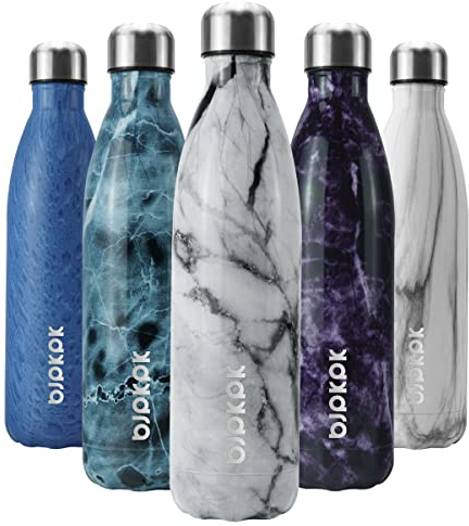BJPKPK Stainless Steel Water Bottle -25Oz -Double Wall Vacuum Insulated Bottle-Marble Frozen