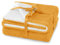 AmeliaHome Kuscheldecke 220x240 cm zarte Steppung Sherpa Lammfelloptik Wohndecke Shleepy Orange