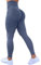 TAYOEA Sport Leggings Damen High Waist Leggins Sporthose Sportleggins Lang Yoga Tights Hohe Taille Po Push Up Blickdichte Fitnesshose Slim Fit Laufhose Yogahose Nahtlos Fitness Joggen Blau,S