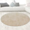 CARPETIA Teppich Shaggy Flokati Badezimmer waschbar in beige Größe 120 cm Rund