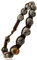 Samsara Tibetisches Buddhistisches Armband - Shamballa mit Fossilienachat-Stein - Gewachster Baumwollfaden Farbe Braun