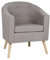 MINGYI Petit Fauteuil Crapaud, Chauffeuse avec Accoudoirs, Fauteuils de Salon 1 Personne, Petit Canapé Rembourrée Épaisse (Gris Clair)