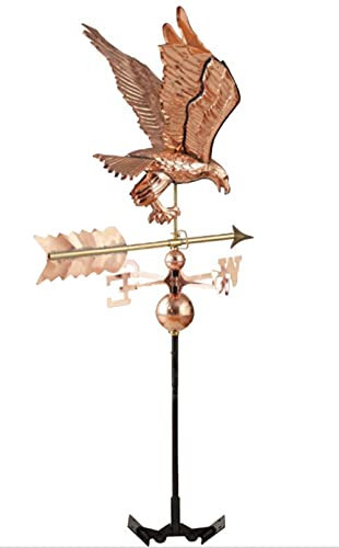 YZJSSL Eagle Wetterfahne, lila Kupferdach Wetterfahne Outdoor Yard Wetterfahne Professionelle Messwerkzeuge Wetterfahne, Kupfer